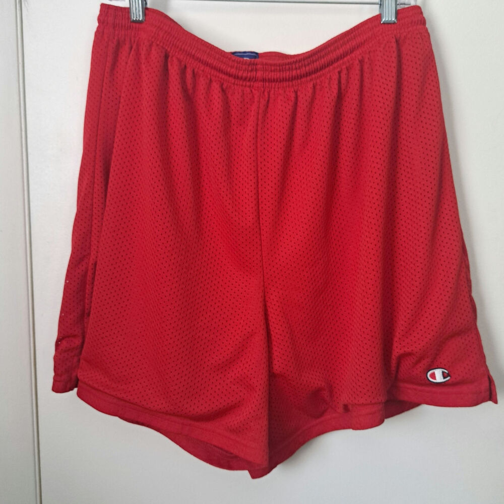 Champion Mesh Red Athletic Shorts Men's XXL